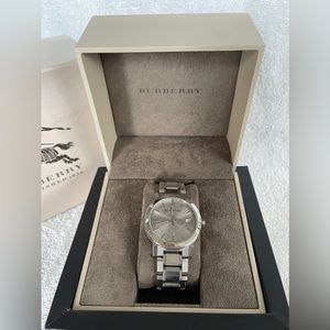 Burberry 38mm Silver City Watch BU9035
